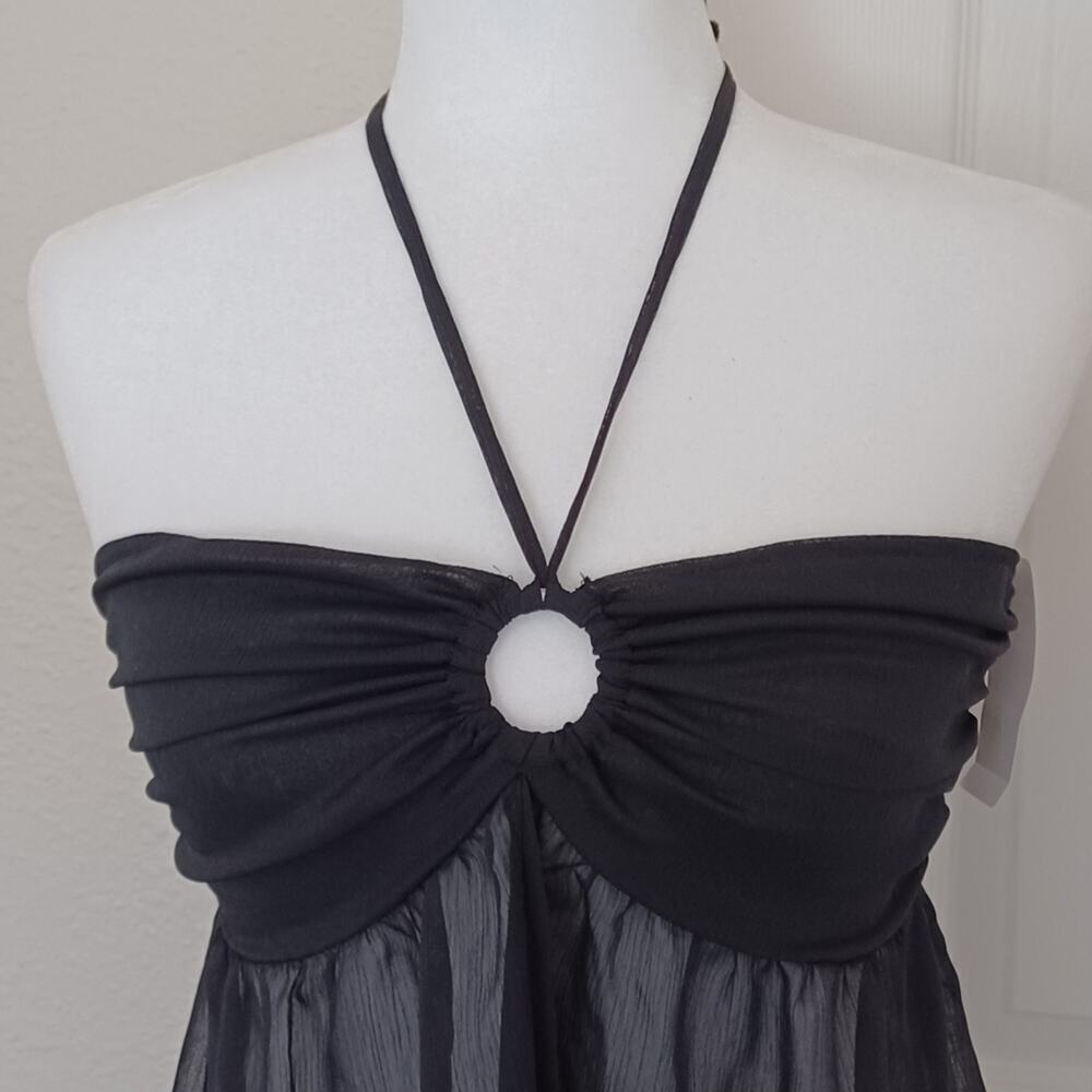 Tommy Bahama Halter Sheer Swim Coverup Black NWT S - Picture 7 of 16